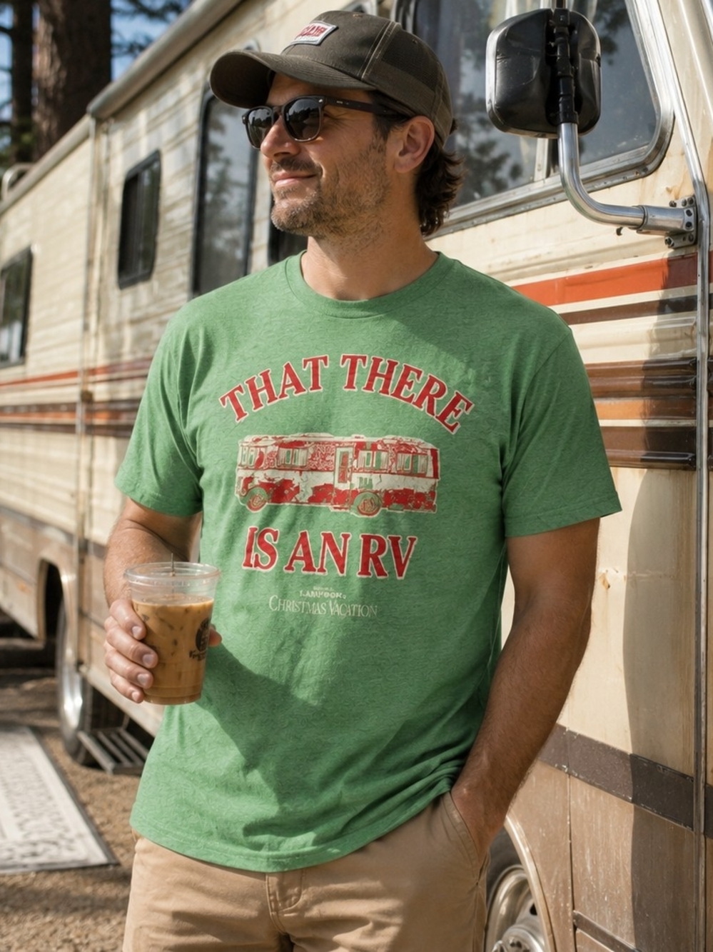 National Lampoon's Christmas Vacation RV Graphic Tee XXL Green Movie Fandom Tee